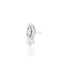 14kt Gold Rana White CZ Threadless End