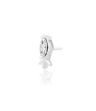 14kt Gold Rana White CZ Threadless End