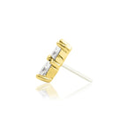 14kt Gold Lilliana White CZ Threadless End