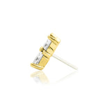 14kt Gold Lilliana White CZ Threadless End