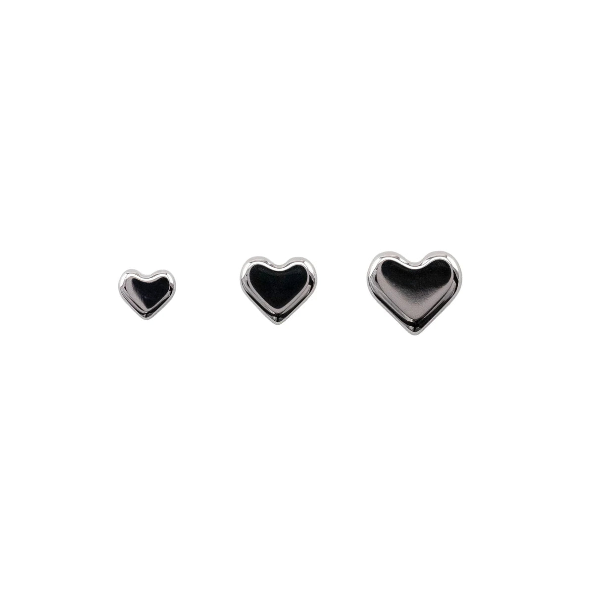 Titanium Heart Threadless or Internally Threaded End – ARAKNA Body Jewelry