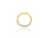 14K Gold CZ Hinged Segment Ring