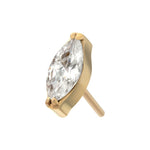 24kt Gold PVD Marquise Threadless End