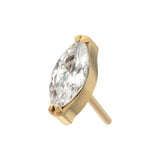 24kt Gold PVD Marquise Threadless End
