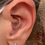 14kt Gold Tri-Bead Hinged Segment Ring