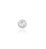 14kt Gold Bezel CZ Threadless End