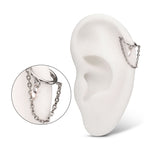 Titanium Chain Dangle Floating Marquise Hinged Segment Clicker