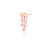 14kt Gold Delilah White CZ Chains Threadless End