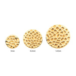 24kt Gold PVD Titanium Hammered Disk Threadless Top