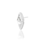 14kt Gold Sybil White CZ Threadless End