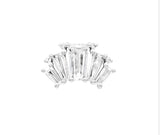 14kt Gold Brooklyn White CZ Threadless End