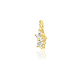 14kt Yellow Gold Kira White CZ Charm