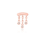 14kt Gold Delilah White CZ Chains Threadless End