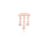 14kt Gold Delilah White CZ Chains Threadless End