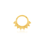 14kt Gold Tri-Bead Hinged Segment Ring