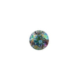 Titanium Internally Threaded Curved Navel Barbell, Topless with 6mm Gem