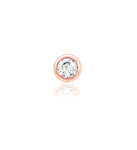 14kt Gold Bezel CZ Threadless End