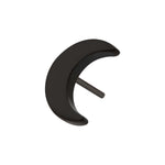 Black PVD Titanium Crescent Moon Threadless End