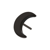 Black PVD Titanium Crescent Moon Threadless End