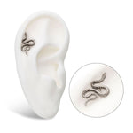 Titanium Diamond Pattern Snake Threadless End