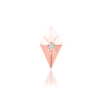 14kt gold Vesper White CZ Threadless End