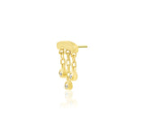 14kt Gold Delilah White CZ Chains Threadless End