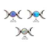 Titanium Triple Moon Phase Threadless End