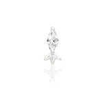 14kt Gold Rana White CZ Threadless End