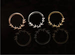 14K Gold Raven Seam Ring
