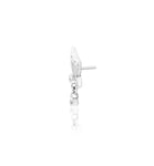 14kt Gold Papillon White CZ Threadless End