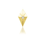 14kt gold Vesper White CZ Threadless End