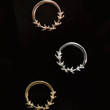14K Gold Raven Seam Ring