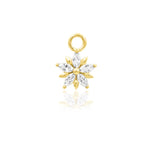 14kt Yellow Gold Kira White CZ Charm
