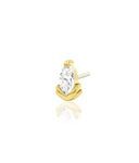 14kt Gold Uma White CZ Threadless End