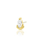 14kt Gold Uma White CZ Threadless End