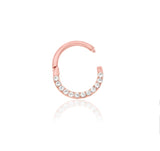 14K Gold CZ Hinged Segment Ring