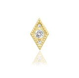 14kt Gold Isadora White CZ Threadless End