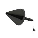 Black PVD Titanium Spike Threadless End