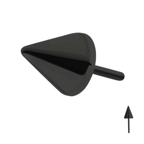 Black PVD Titanium Spike Threadless End