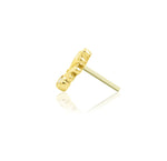 14kt Gold Ophelia White CZ Threadless End