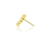 14kt Gold Ophelia White CZ Threadless End