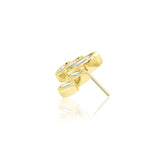 14kt Gold Havana White CZ Threadless End