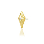 14kt gold Vesper White CZ Threadless End