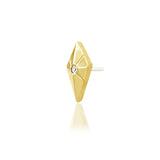 14kt gold Vesper White CZ Threadless End
