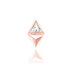 14kt Gold Sybil White CZ Threadless End