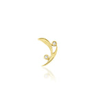 14kt Yellow Gold Winnie White CZ Left Facing Threadless End