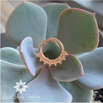 14kt Gold Tri-Bead Hinged Segment Ring