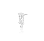 14kt Gold Delilah White CZ Chains Threadless End