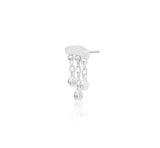 14kt Gold Delilah White CZ Chains Threadless End