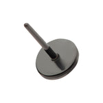Black PVD Titanium Hammered Disk Threadless End